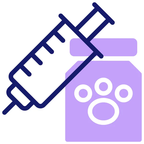 Ikona Internetowej Szczepionki Prosta Konstrukcja — Wektor stockowy