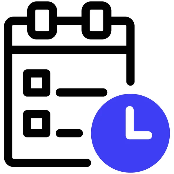 Zeitplan Web Symbol Einfache Illustration — Stockvektor