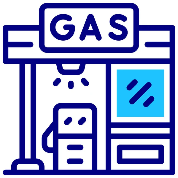 Benzin Istasyonu Basit Tasarım — Stok Vektör