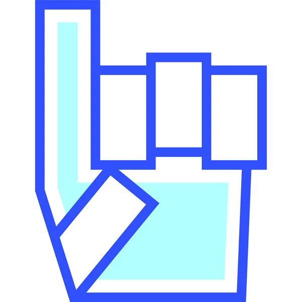 Foam Finger Modern Icon Vector Illustration — Stock Vector