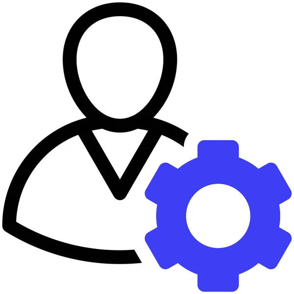 Gebruikersinterface Vector Pictogram Stijl Tweekleurig Plat Symbool Blauwe Witte Kleuren — Stockvector