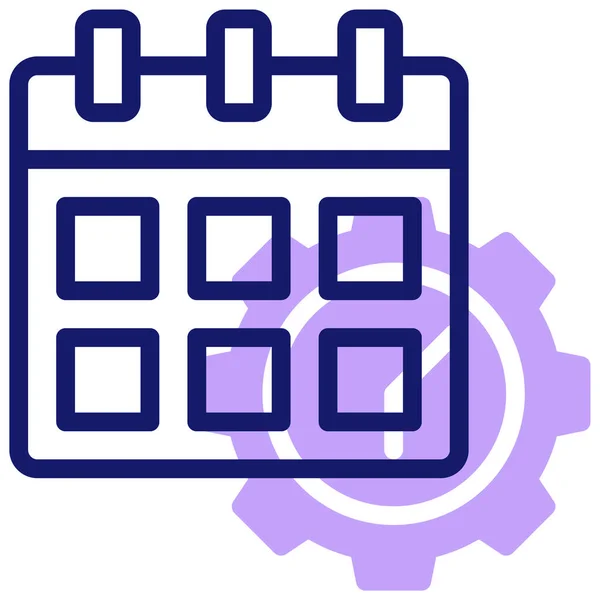 Kalender Icoon Modern Eenvoudig Ontwerp — Stockvector