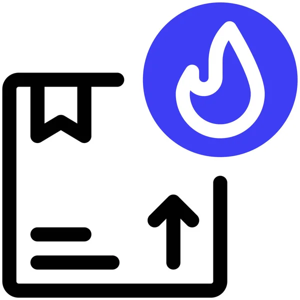 Entflammbares Zeichen Web Symbol Einfache Illustration — Stockvektor