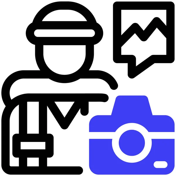 Tourist Web Icon Simple Design — Stock Vector