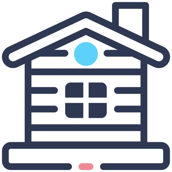 Hüttenbau Web Symbol Einfache Illustration — Stockvektor