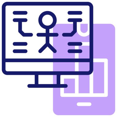 sunum web simgesi basit illüstrasyon