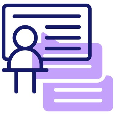 Konuşma web simgesi basit illüstrasyon