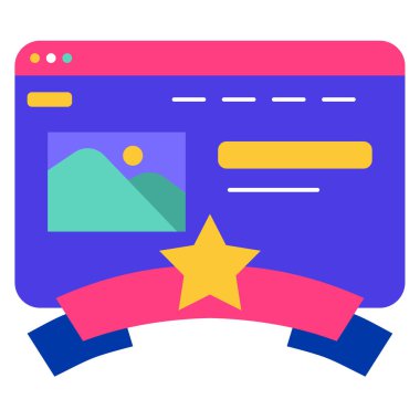 sayfa kalite simgesi, vektör illüstrasyonu