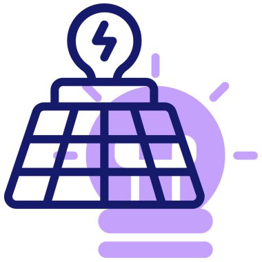 Ampul modern simgesi, vektör illüstrasyonu