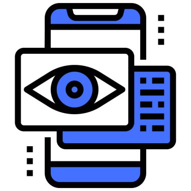 Göz. Web simgesi basit illüstrasyon