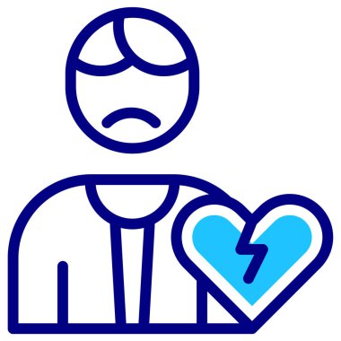 Üzücü simge vektör illüstrasyonu