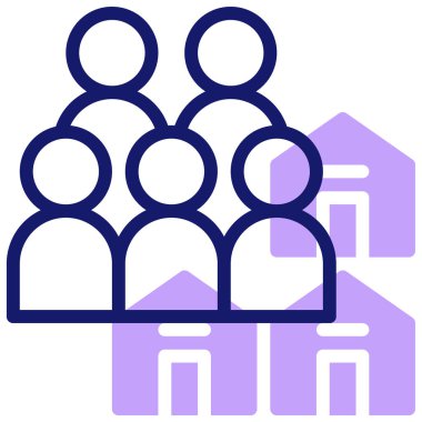 Topluluk web simgesi basit vektör illüstrasyonu