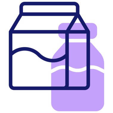 süt simgesi, vektör illüstrasyonu basit tasarım