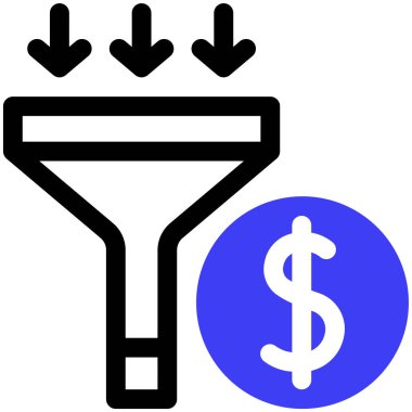 Pazarlama hunisi. Web simgesi basit illüstrasyon