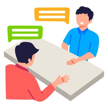 Röportaj. Web simgesi basit illüstrasyon 