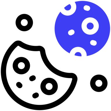 Kurabiye simgesi, vektör illüstrasyonu basit tasarım