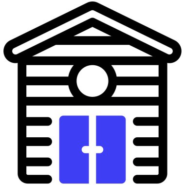 Kabin modern simgesi, vektör illüstrasyonu