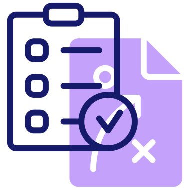 Kontrol listesi. Web simgesi basit illüstrasyon