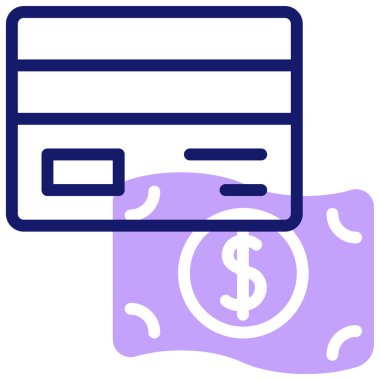 ödeme kavramı simgesi, vektör illüstrasyonu basit tasarım