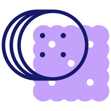 Kurabiye. Web simgesi basit tasarım