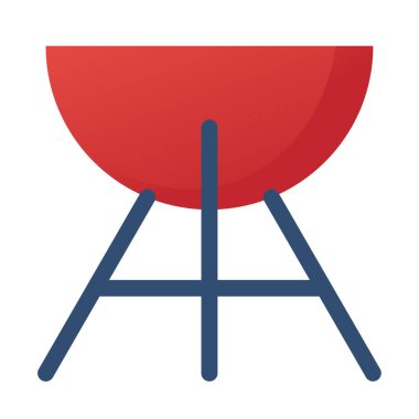 BBQ Pot modern simgesi, vektör illüstrasyonu 