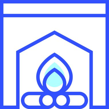 Yangın. Web simgesi basit illüstrasyon