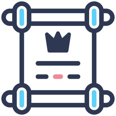 Parşömen. Web simgesi basit illüstrasyon