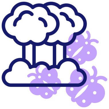 Bahçe. Web simgesi basit illüstrasyon