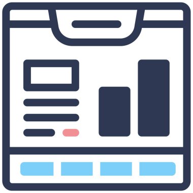 Analizler. Web simgesi basit illüstrasyon