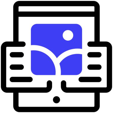 resim ikonu vektör illüstrasyonu