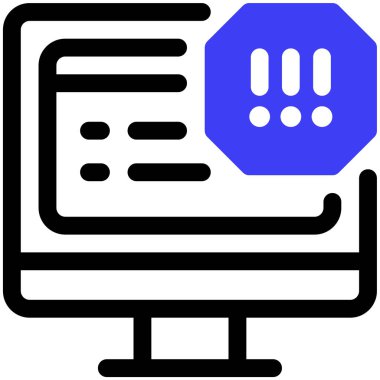 bilgisayar simgesi, vektör illüstrasyonu basit tasarım