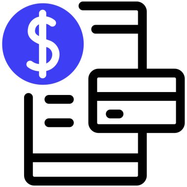 ödeme kavramı simgesi, vektör illüstrasyonu basit tasarım