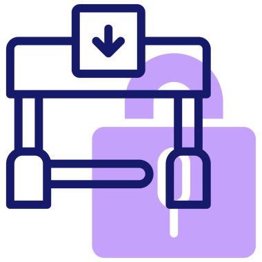 Kapı simgesi, vektör illüstrasyonu basit tasarım