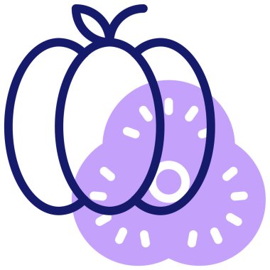 Dolmalık biber. Web simgesi basit illüstrasyon