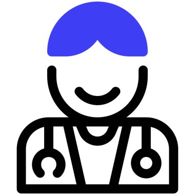 Doktor. Web simgesi basit illüstrasyon