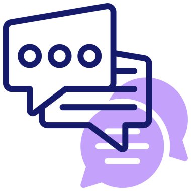 tartışma ve değişim simgesi, vektör illüstrasyonu basit tasarım