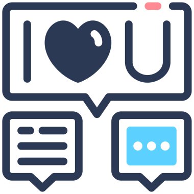 Aşk. Web simgesi basit illüstrasyon