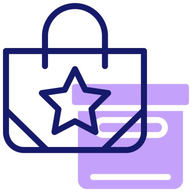 Kağıt Torba. Basit illüstrasyon