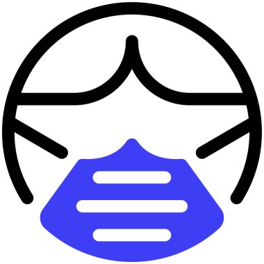 Maske. Web simgesi basit illüstrasyon