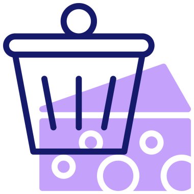 Kek simgesi, vektör illüstrasyonu basit tasarım