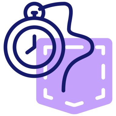 Cep saati. Web simgesi basit illüstrasyon