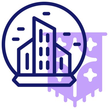 Şehir. Web simgesi basit illüstrasyon