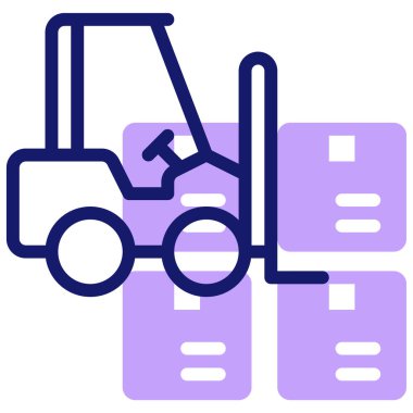 forklift. Web simgesi basit illüstrasyon