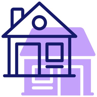 Ev. Web simgesi basit illüstrasyon