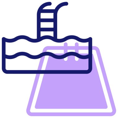 yüzme havuzu web simgesi basit tasarım