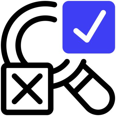 Güvenlik. Web simgesi basit illüstrasyon