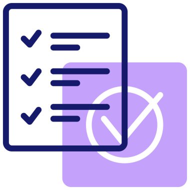 Kontrol listesi. Web simgesi basit tasarım