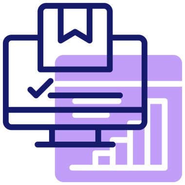 yönetim web simgesi basit illüstrasyon