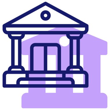 Banka simgesi, vektör illüstrasyonu basit tasarım