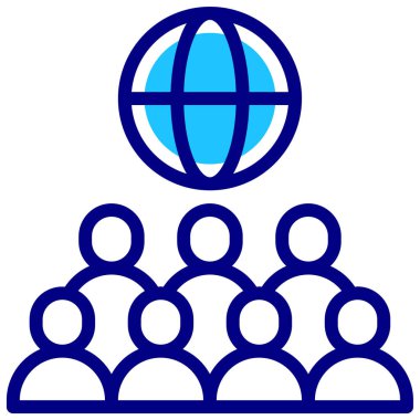 Topluluk web simgesi basit vektör illüstrasyonu